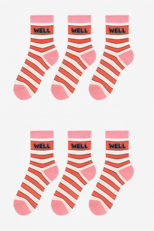Well Desenli Bambu Çorap – 6’lı Paket