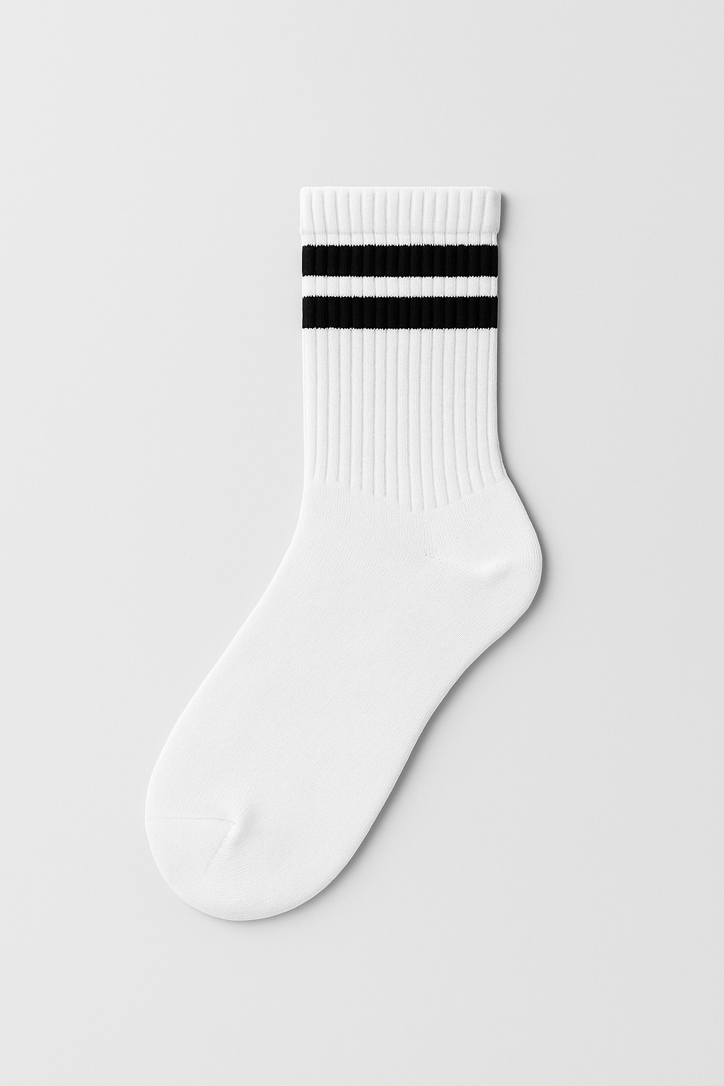 5’li Beyaz Çizgili Spor Çorap – Günlük & Spor Kullanım için Rahat Tasarım  KARGO ÜCRETSİZ