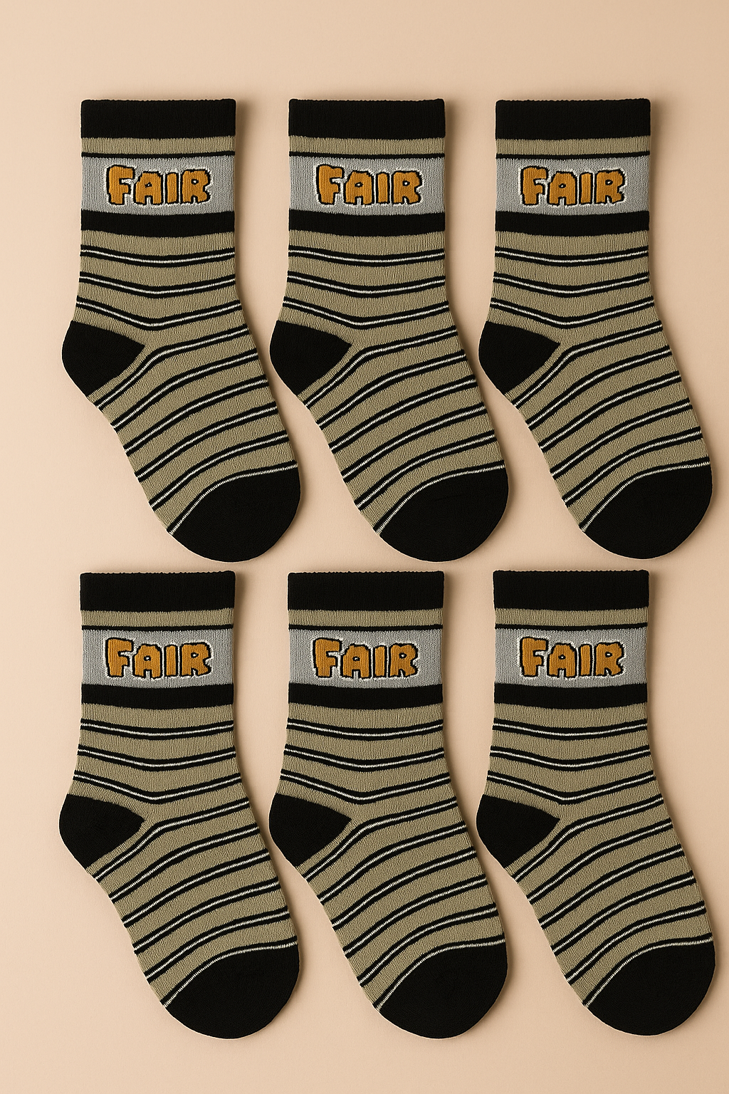 FAIR Çizgili Desenli Çorap – 6’lı Paket